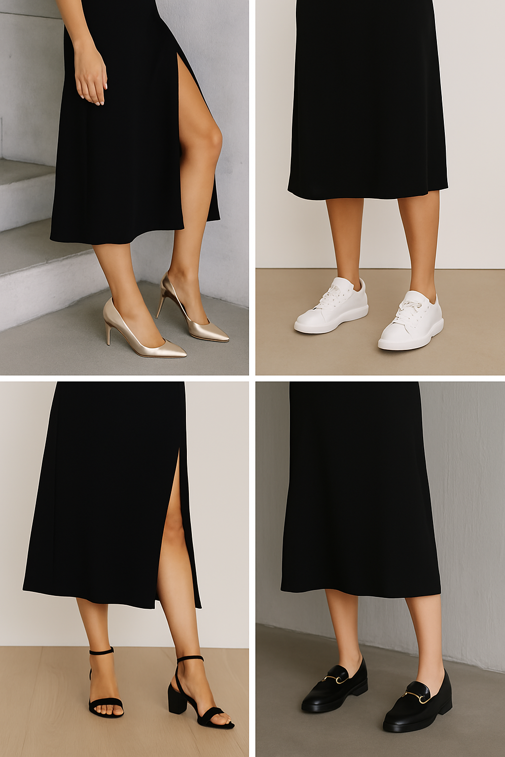 ¿Qué zapatos le quedan mejor a un vestido negro? Opciones elegantes y casuales