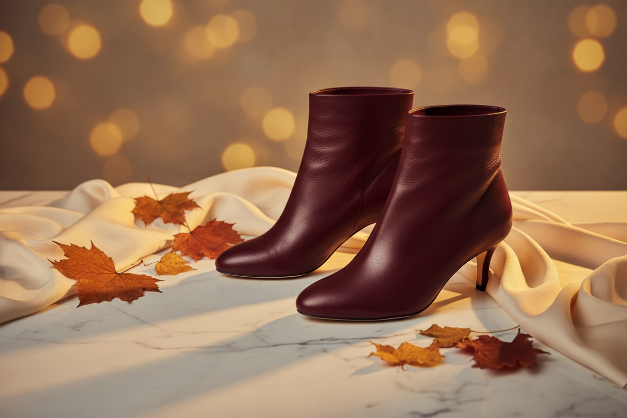 Botines vino para mujer: cómo combinarlos