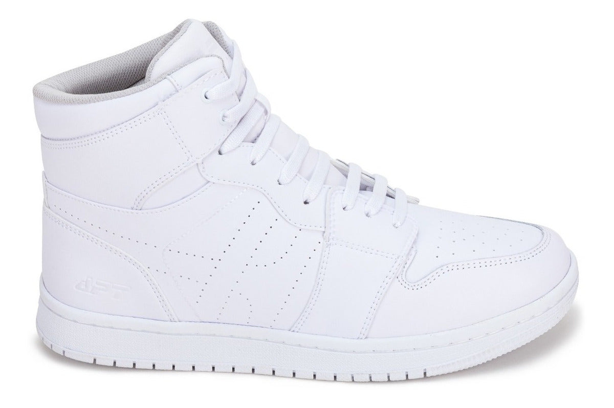 Tenis Bota Botín Botita Escolar Blanco 02039