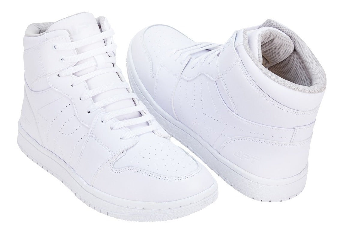 Tenis Bota Botín Botita Escolar Unisex Blanco Apt 02039