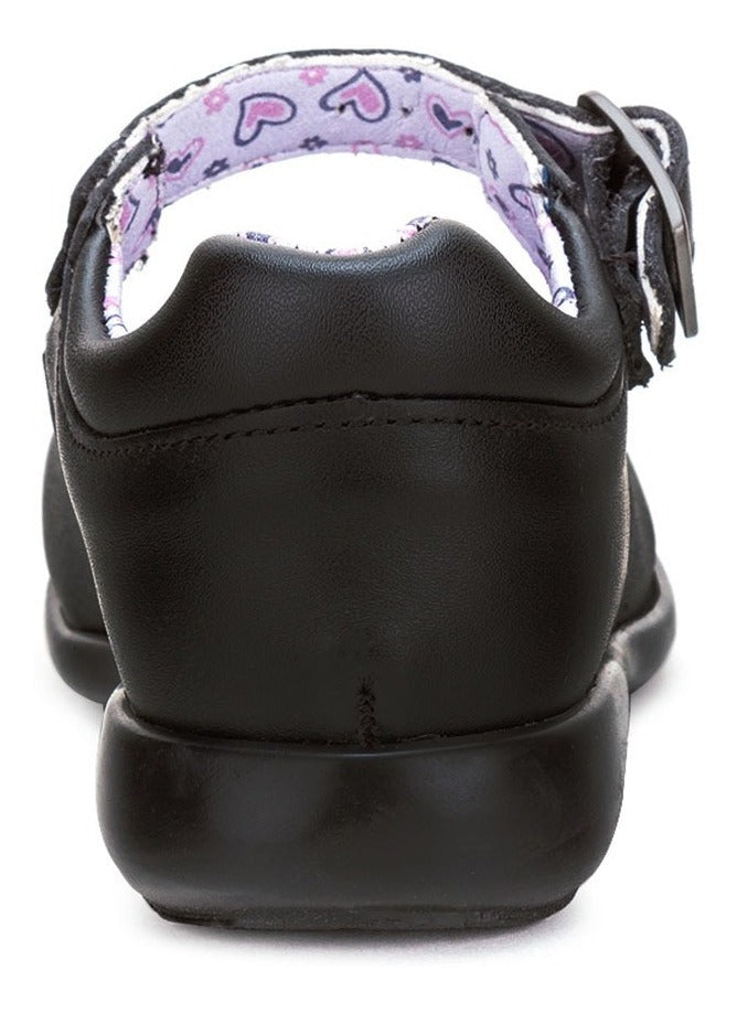 Zapato Escolar Bambino Para Niña Negro Hebilla 02906