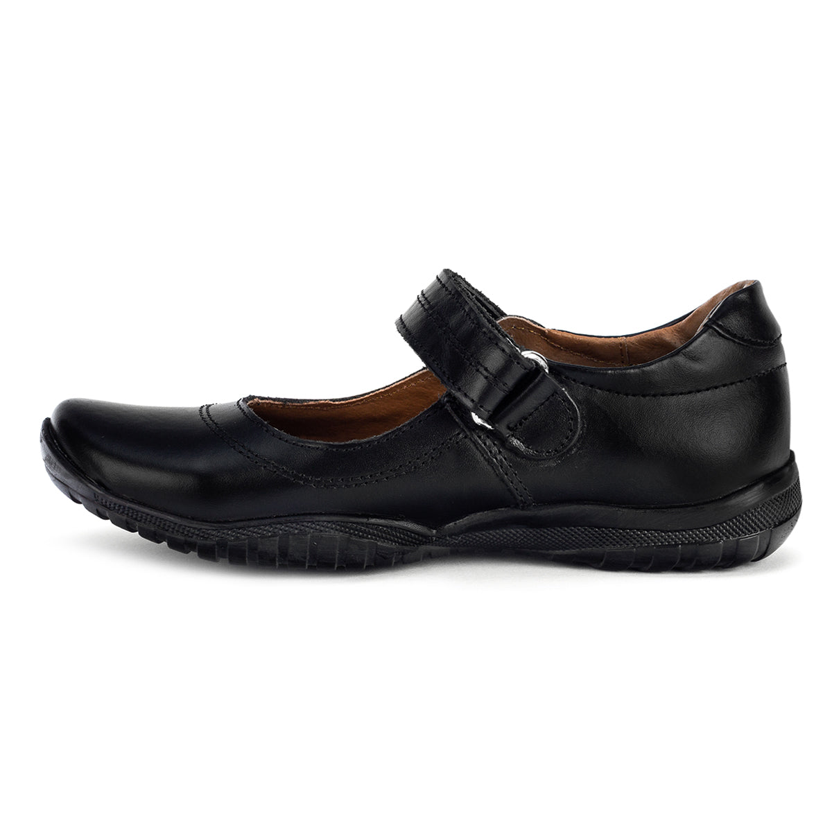 Zapatos Escolares Niña Negros Piel Casuales Flats Coqueta 00141-140-337-339