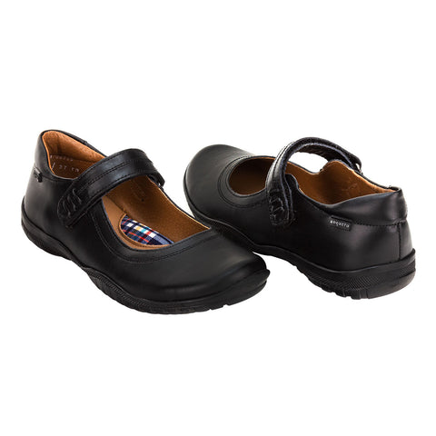 Zapatos Escolares Niña Negros Piel Casuales Flats Coqueta 00141-140-337-339