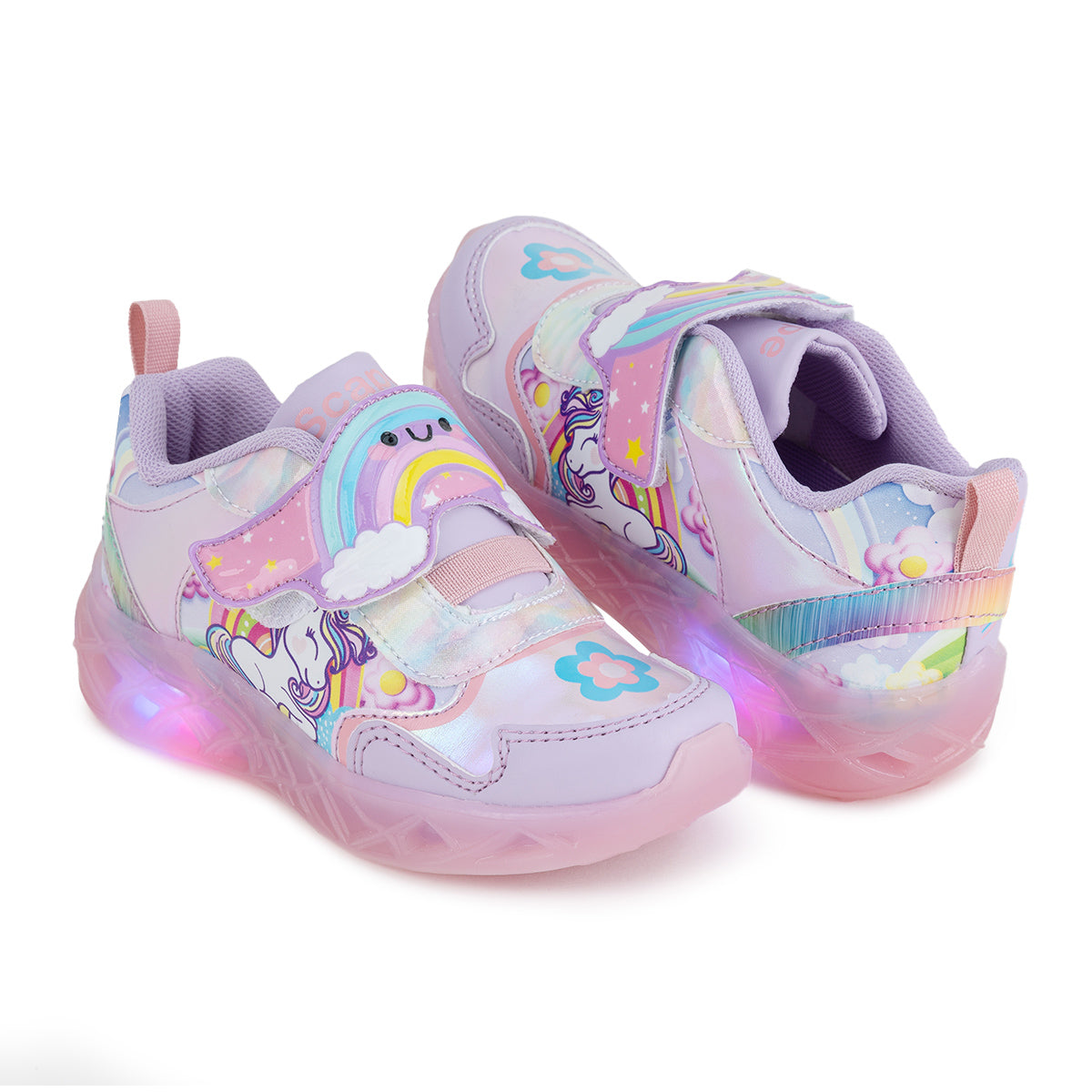 Tenis Arcoiris Poni Luz Led Niña Scape 04837