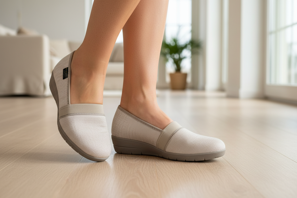 Zapato Tipo Mocasín Cuña Para Mujer Extra Confort 06520