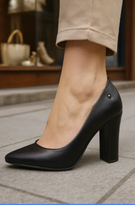 Zapatilla Tacón Bloque Dama Gina Loren 07000