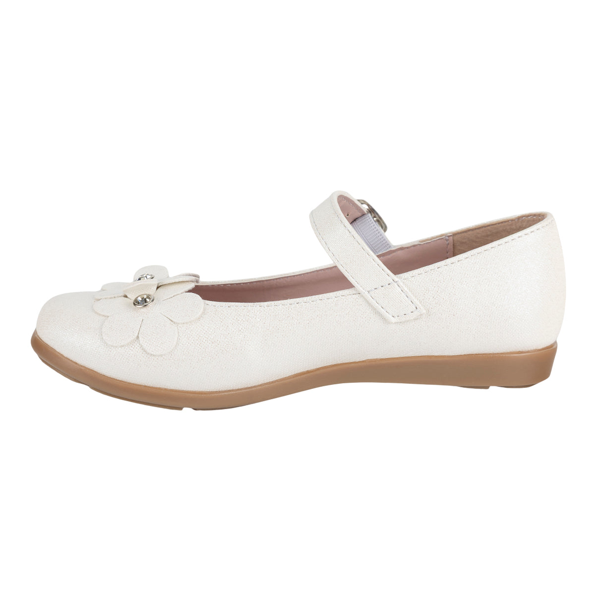 Zapato Para Niña Detalle Floral Caramel 08980