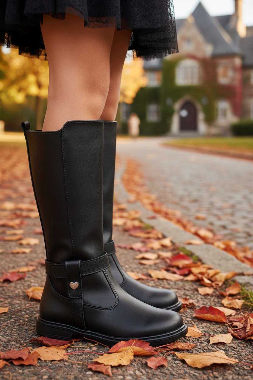 Bota Alta Piso Niña Yuyin 07480 Yuyin Botas Yuyin Calzado con Estilo en México