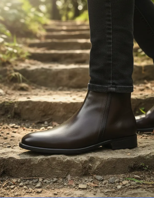 Bota Chelsea En Piel Para Hombre Gino Cherruti 08323