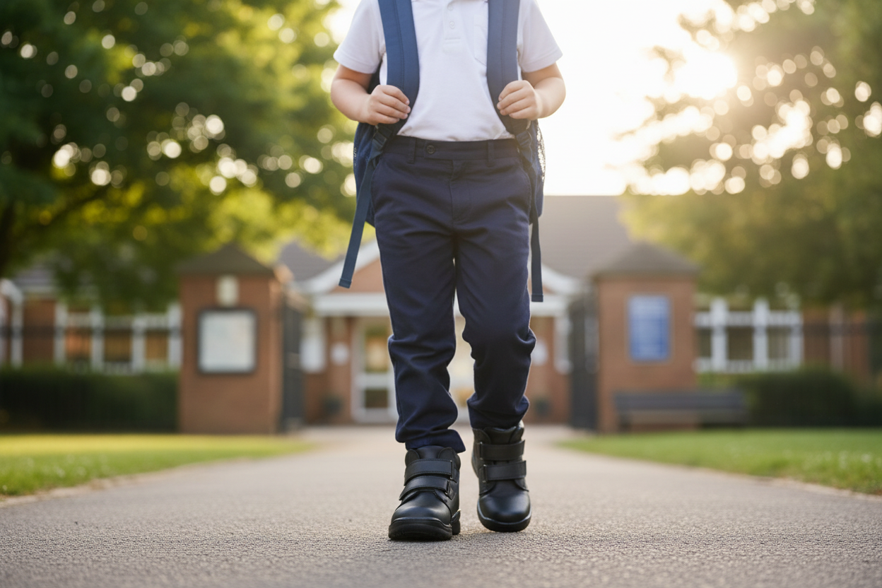 Bota Escolar Velcro Para Niño Confratelli 08876