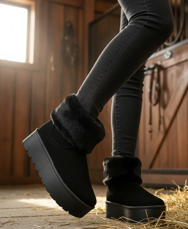 Botas Invernales Con Plataforma Para Mujer 08377