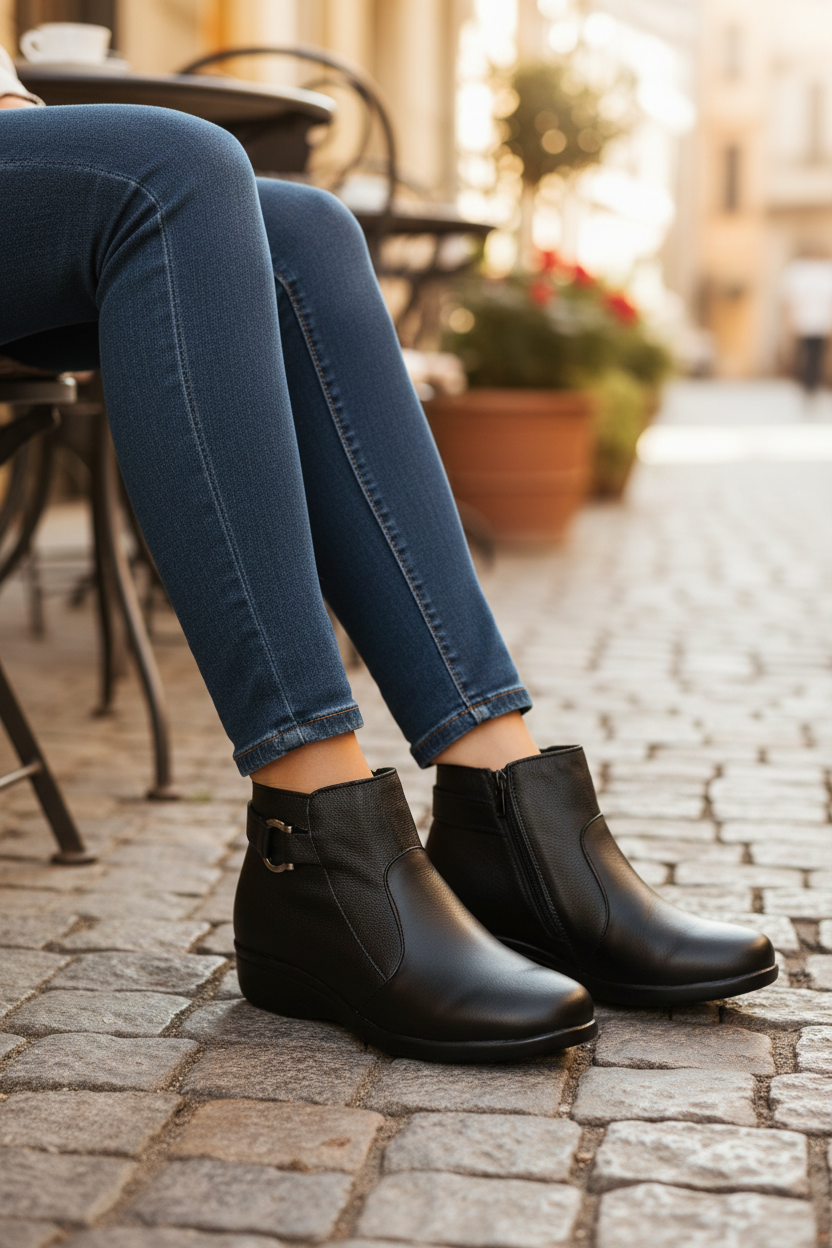 Botín Casual Hebilla Para Mujer Florenza 08200