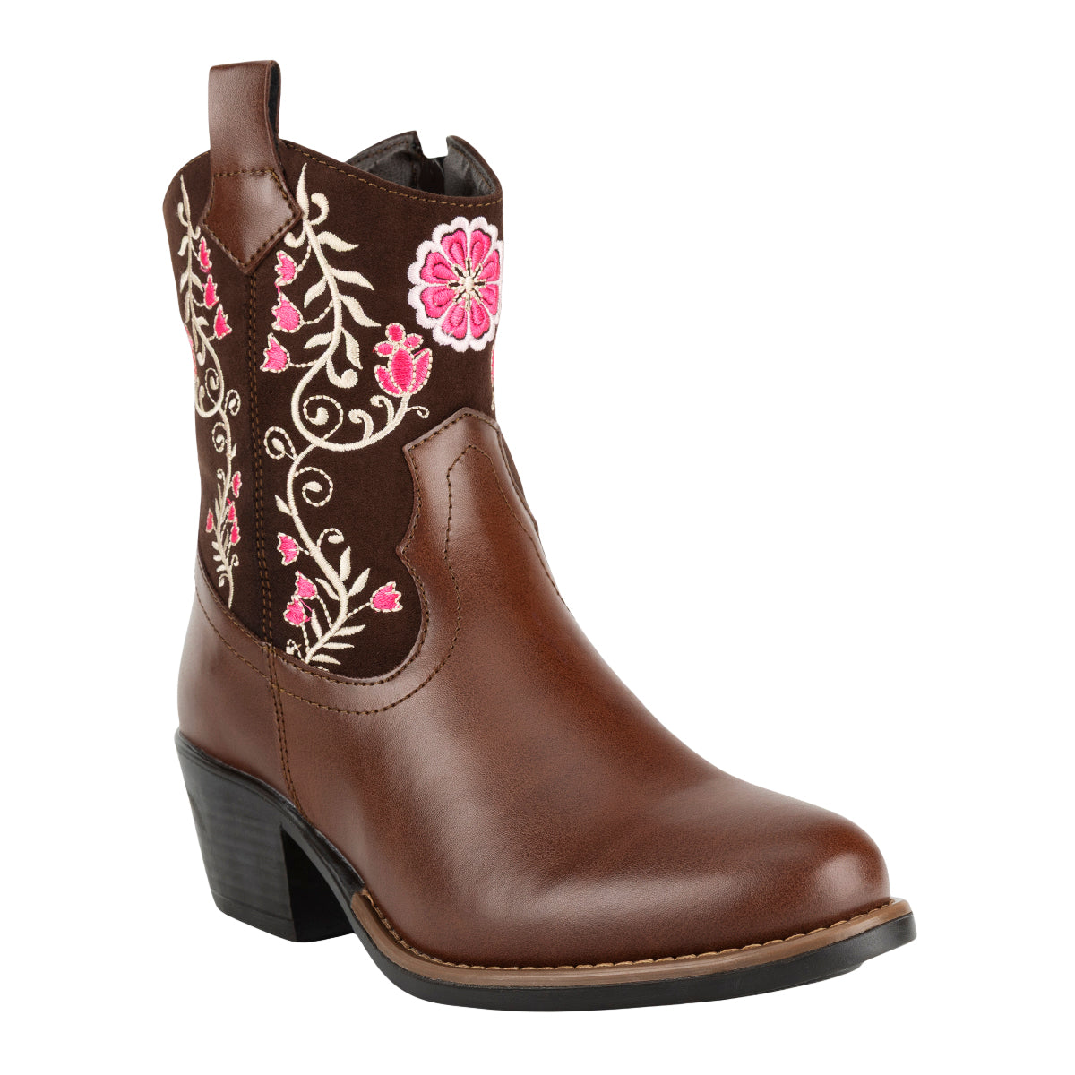 Botín Vaquero Bordado Floral Para Mujer Dominq 09279