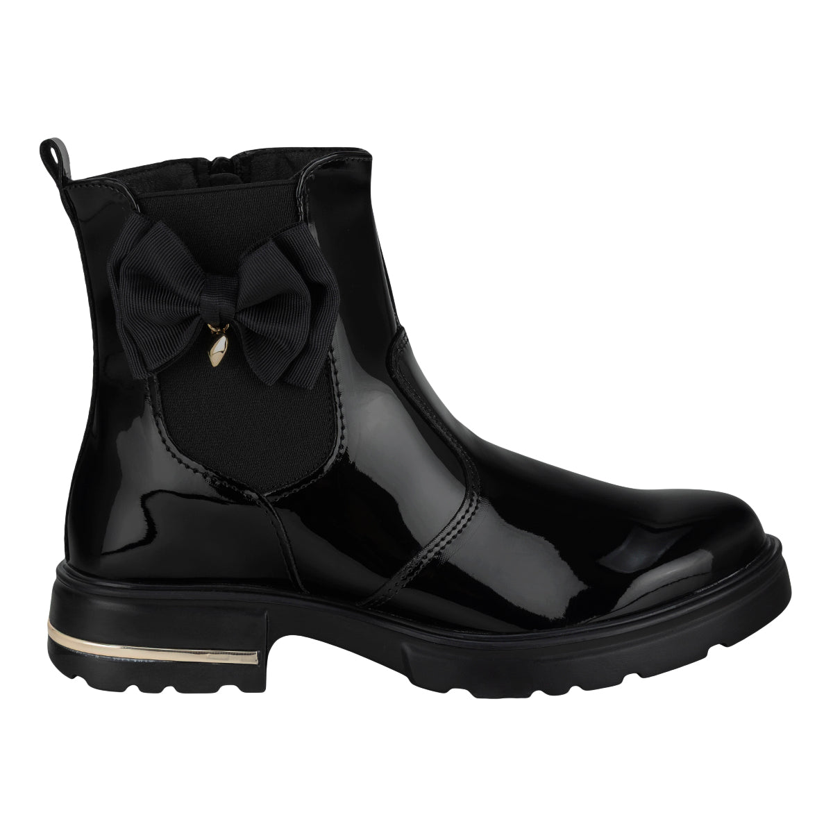Botín de Charol Moño Para Niña Yuyin 09335 Yuyin Botas Yuyin Calzado con Estilo en México