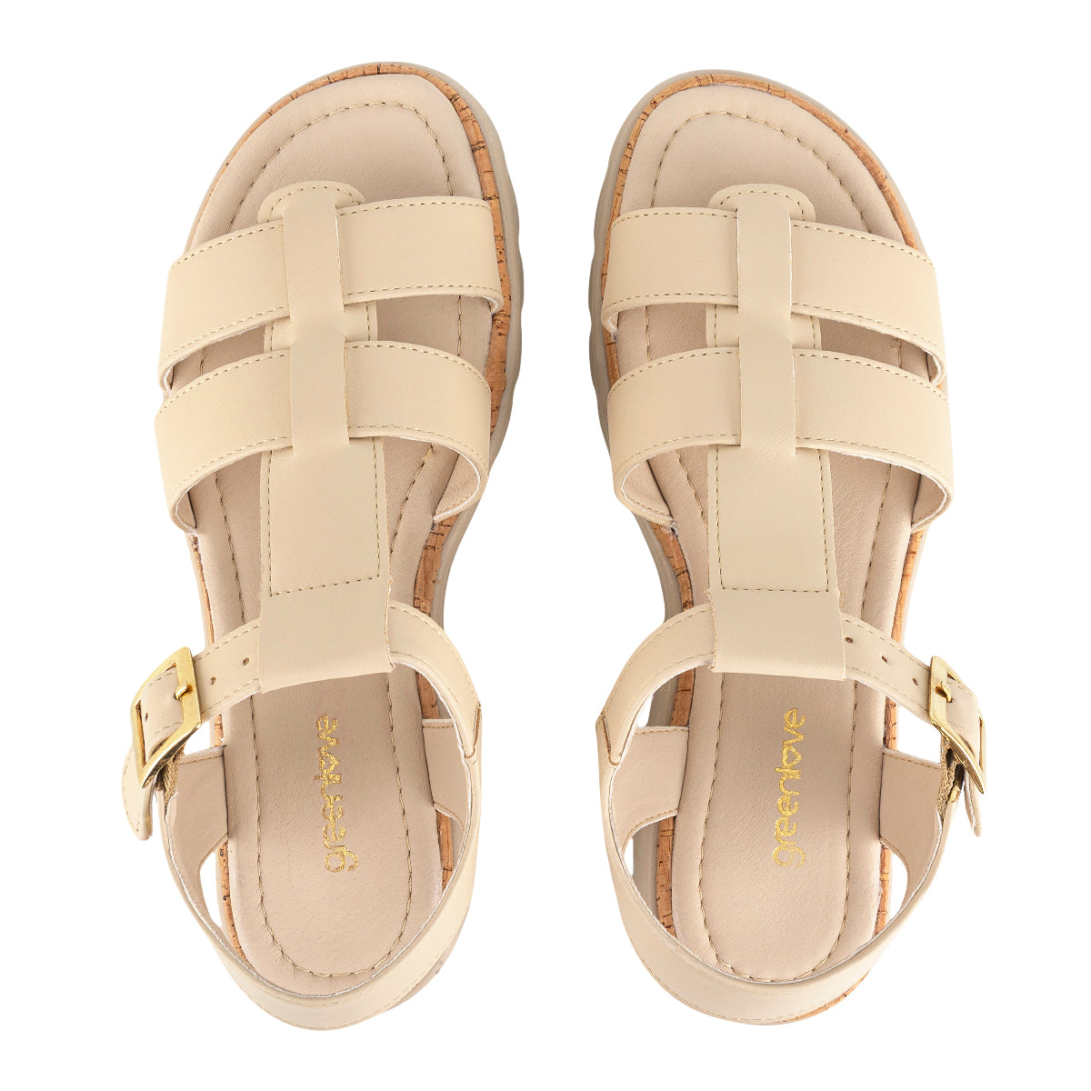 Sandalia Chunky Para Mujer Green Love 08493