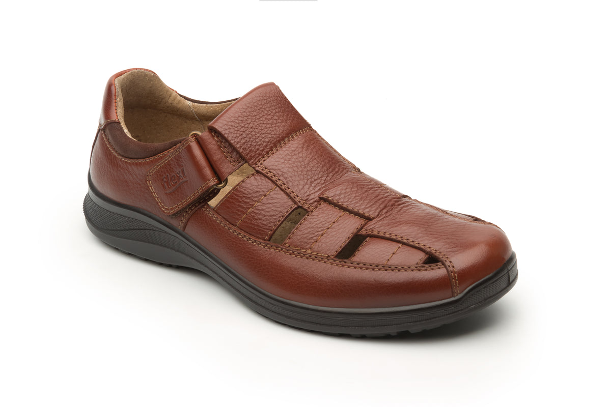 Sandalia Flexi Para Hombre Con Piel Graneada 00115-116 Flexi Sandalias Flexi Calzado con Estilo en México