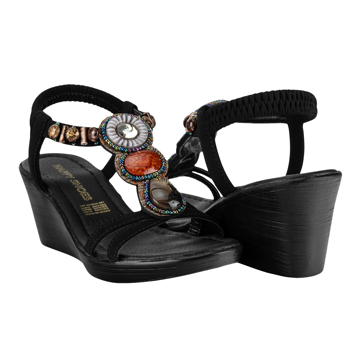 Sandalia De Cuña Para Mujer Happy Shoes 08423