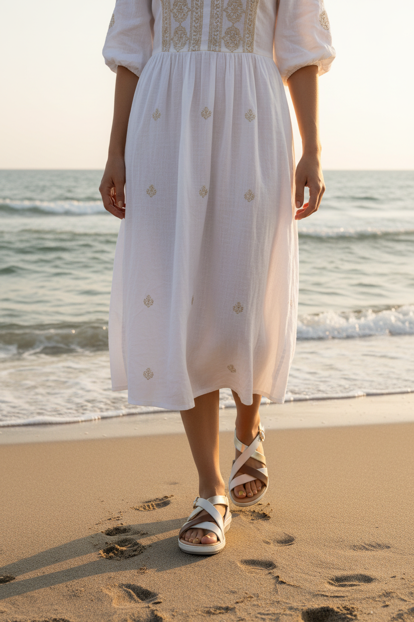 Sandalia Flexi Para Mujer Tiras Casual Piso 08280