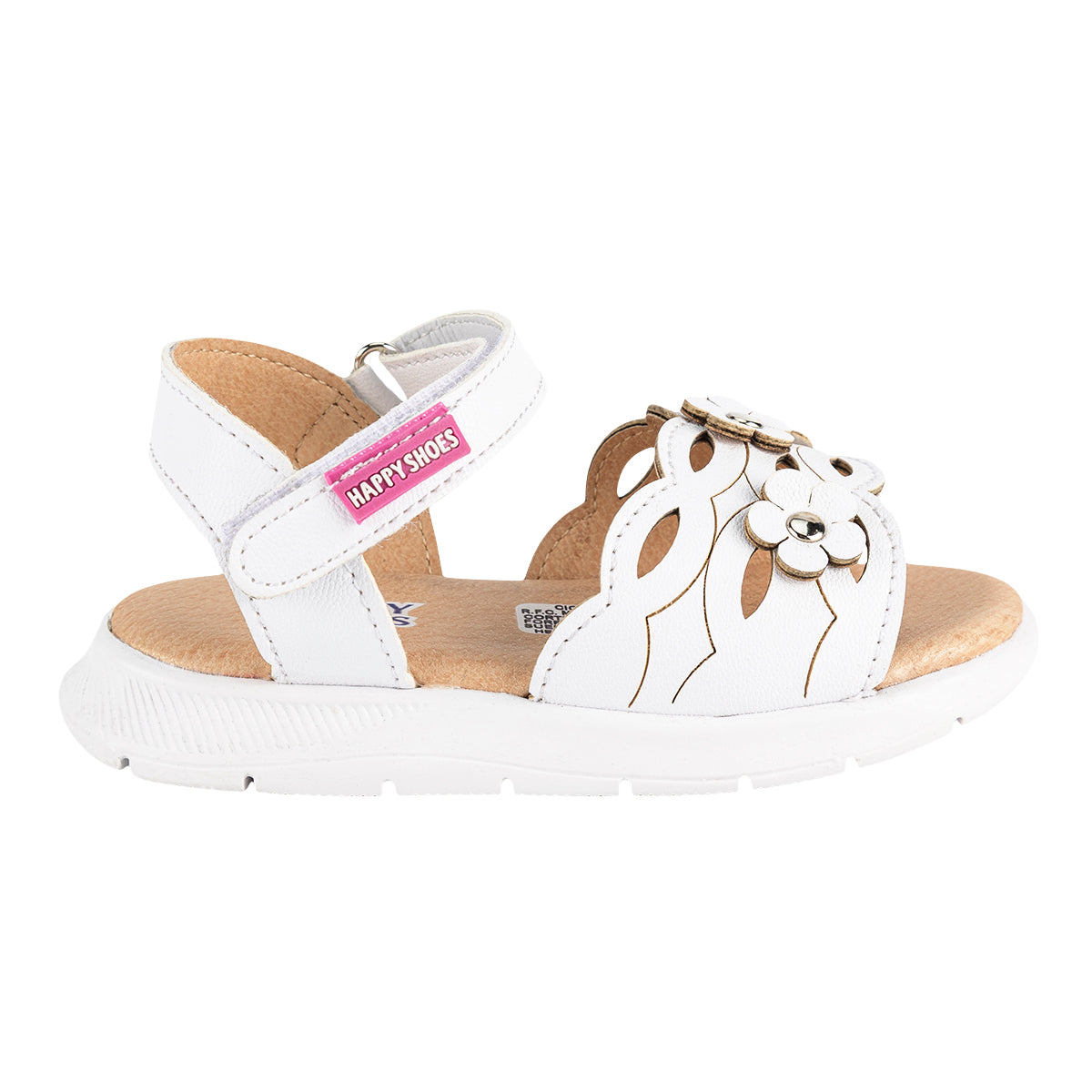 Sandalia Floral Para Niña Happy Shoes 08469