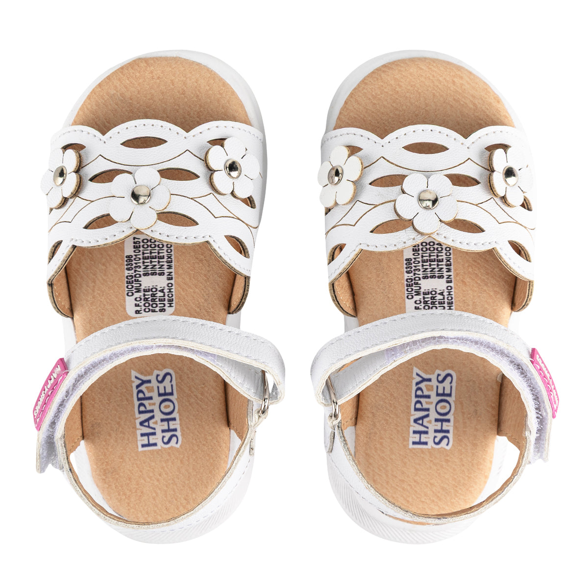 Sandalia Floral Para Niña Happy Shoes 08469