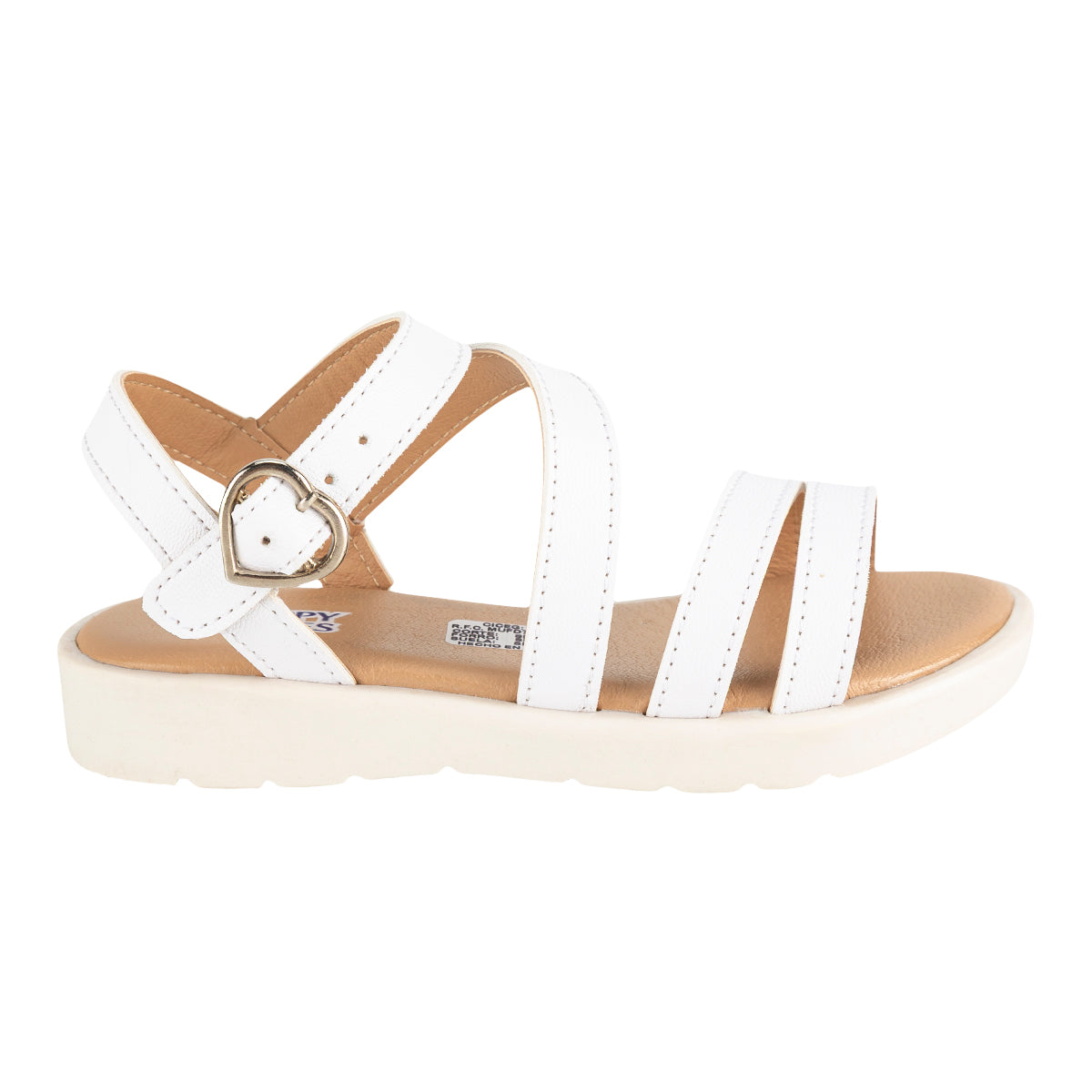 Sandalia Plana Corazón Para Niña Happy Shoes 08471