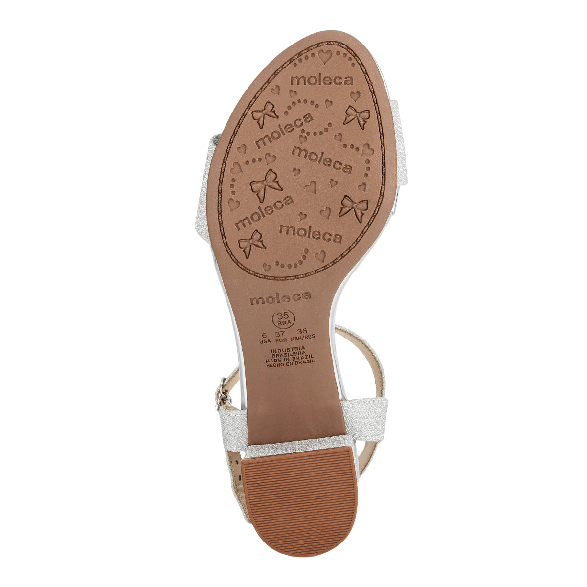 Sandalia Silver Glitter Para Mujer Moleca 08130-31