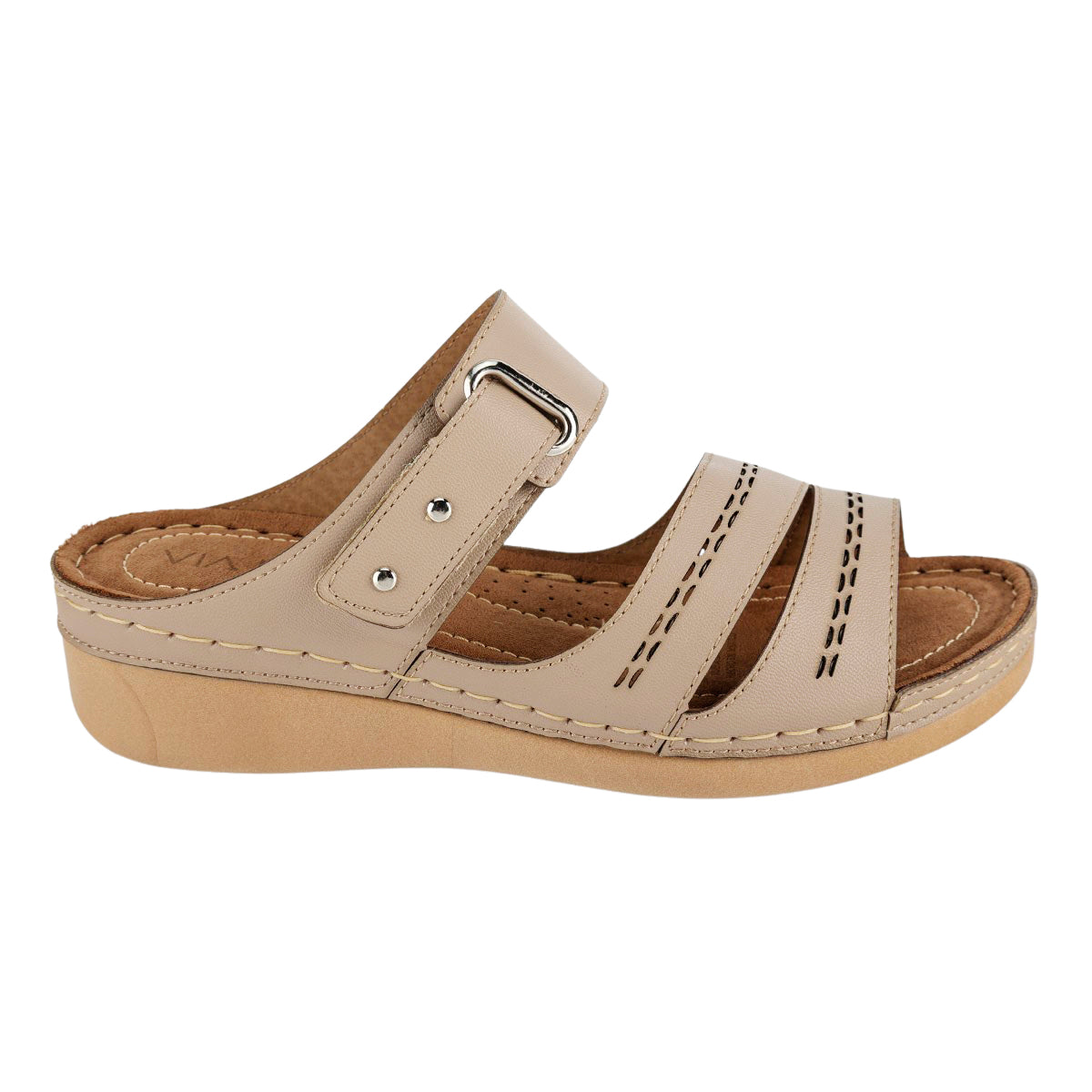 Sandalia Simipiel Cuña Para Mujer Viamoda 06552/53 Viamoda Sandalias Viamoda Calzado con Estilo en México