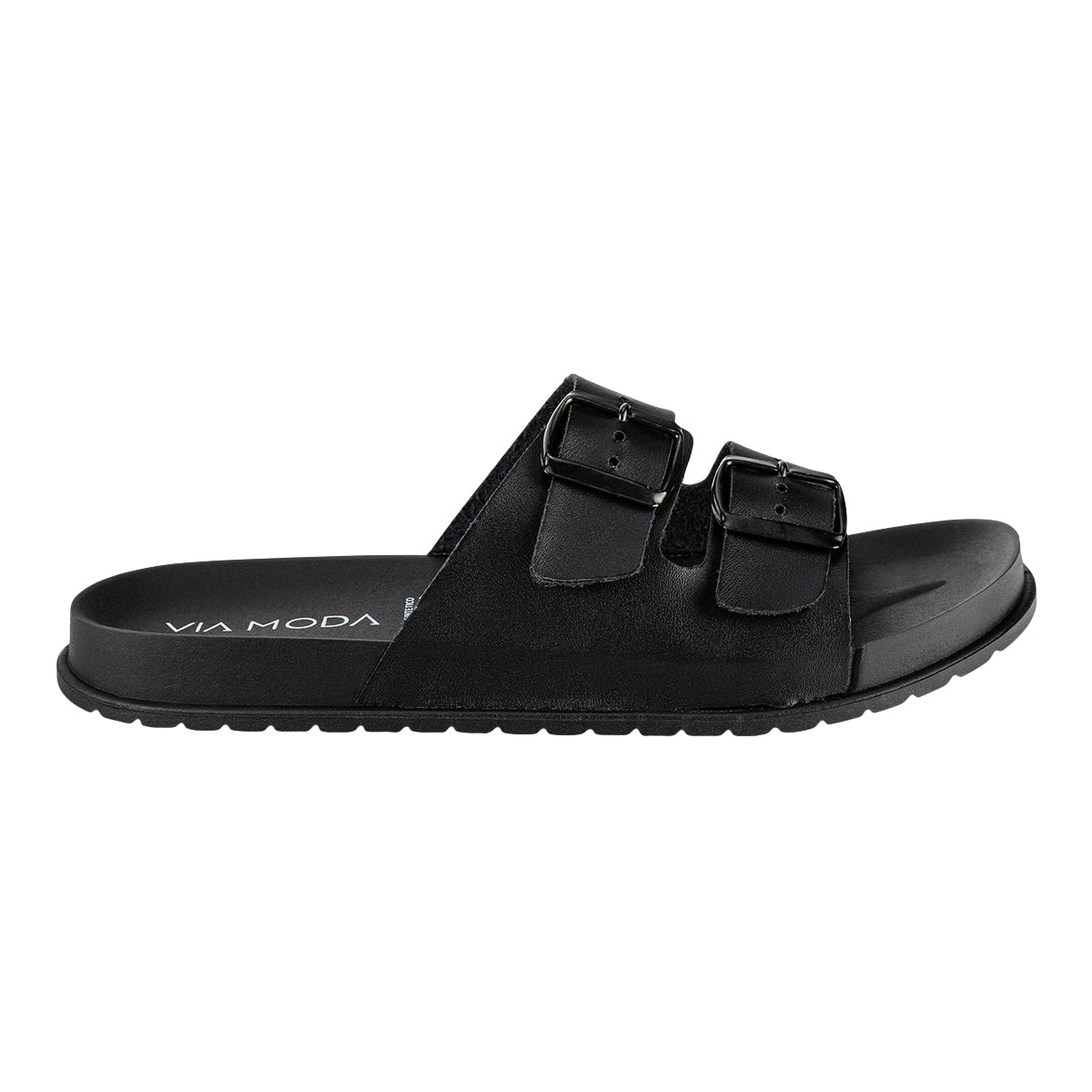 Sandalia Slide Hebilla Para Hombre Viamoda 08480
