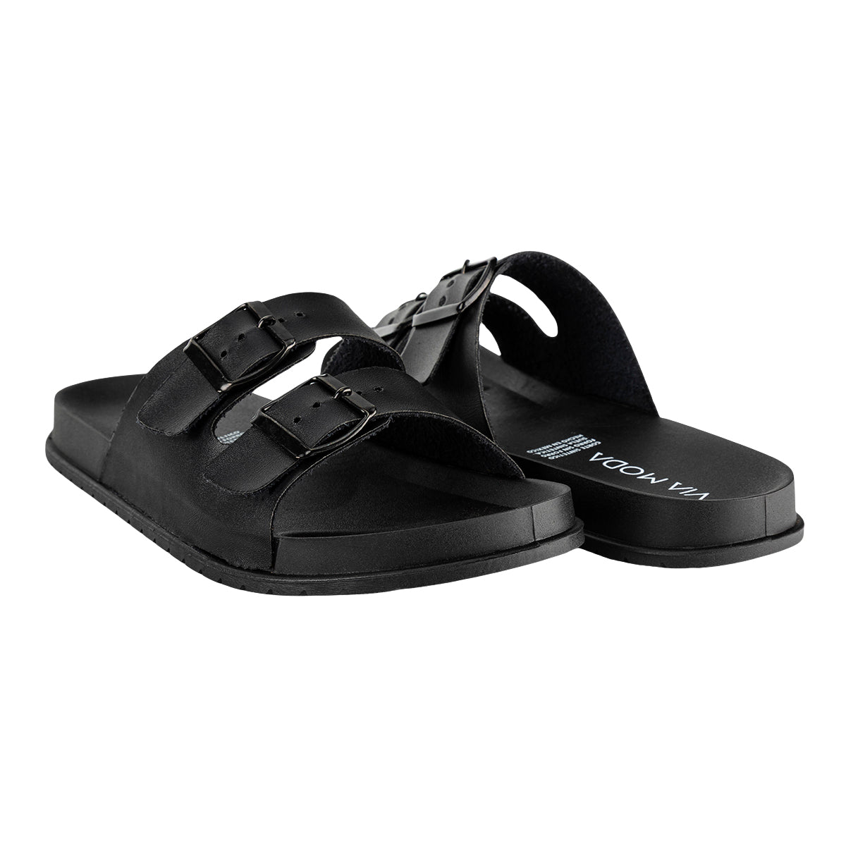 Sandalia Slide Hebilla Para Hombre Viamoda 08480