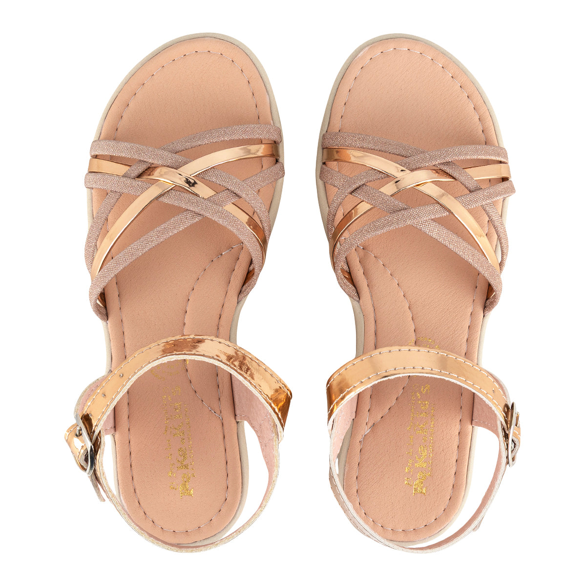 Sandalia Tiras Cruzadas Para Niña Peke Kids 08460