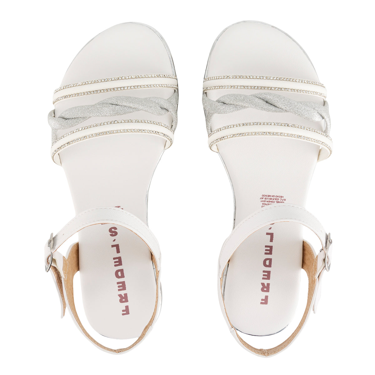 Sandalia Tiras Strass Para Mujer Touche 08704