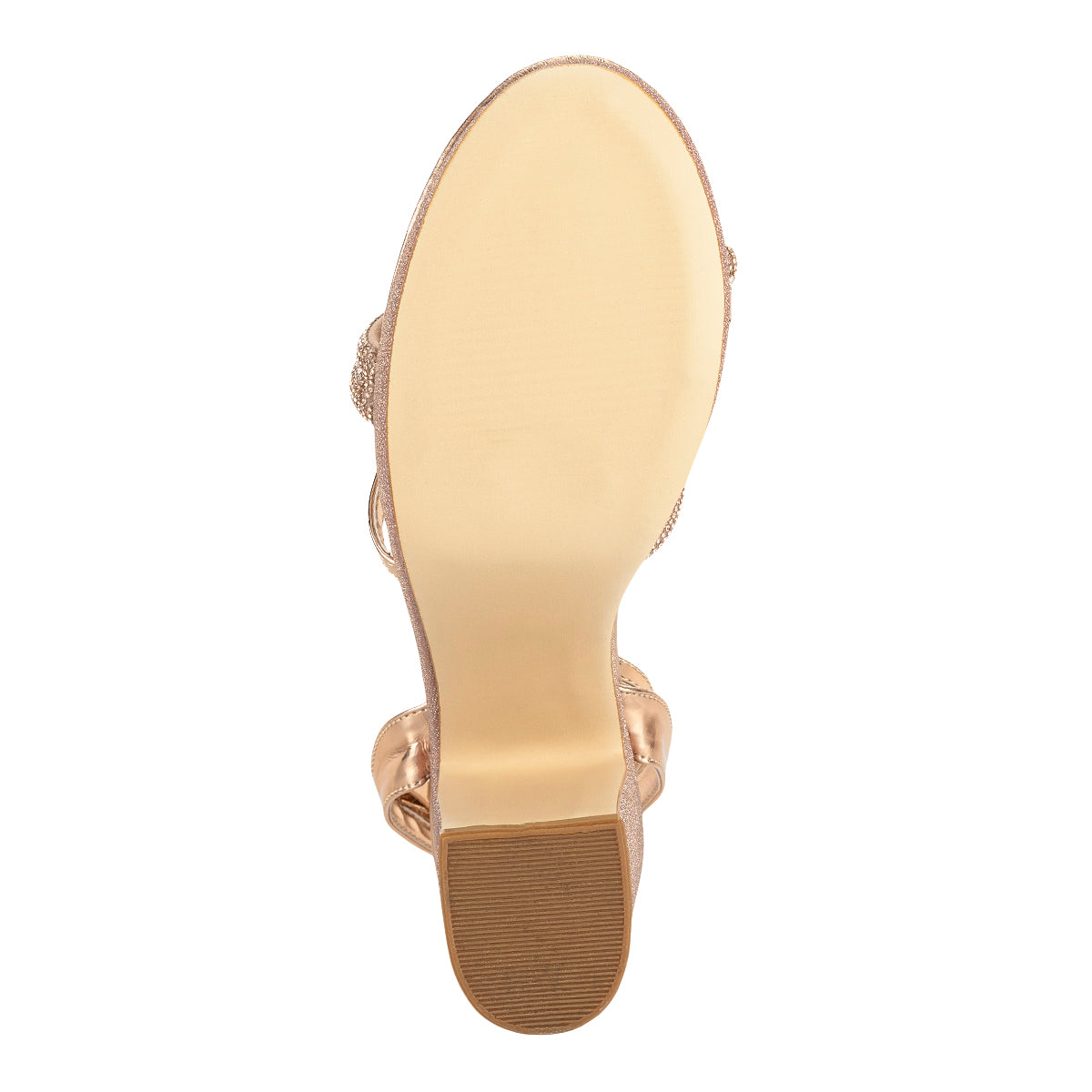 Sandalias Happy Shoes Para Mujer Fiesta Graduación Tacón Grueso Glamour 08249-50