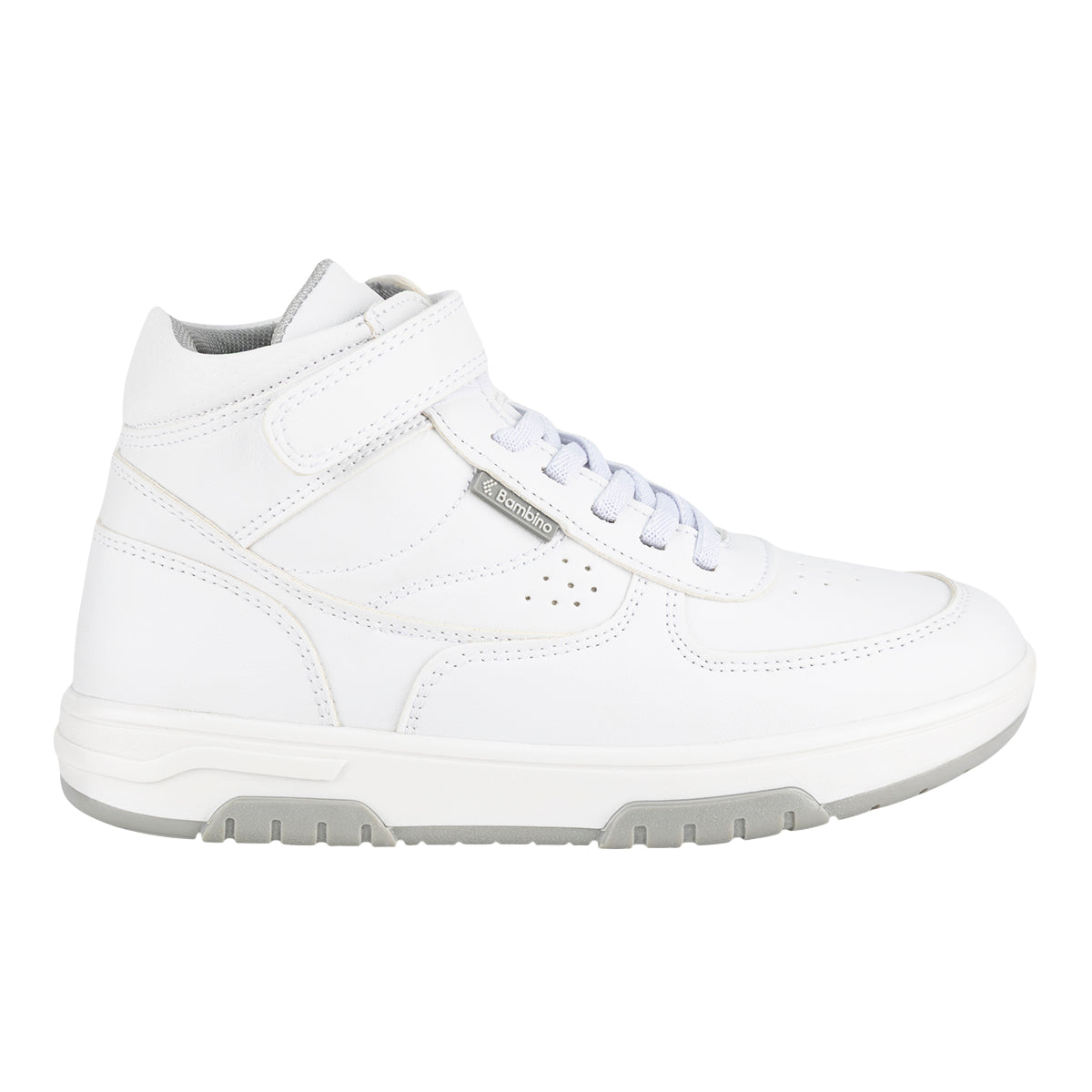 Tenis Bambino Escolar Para Niño Bota Blanco 08923