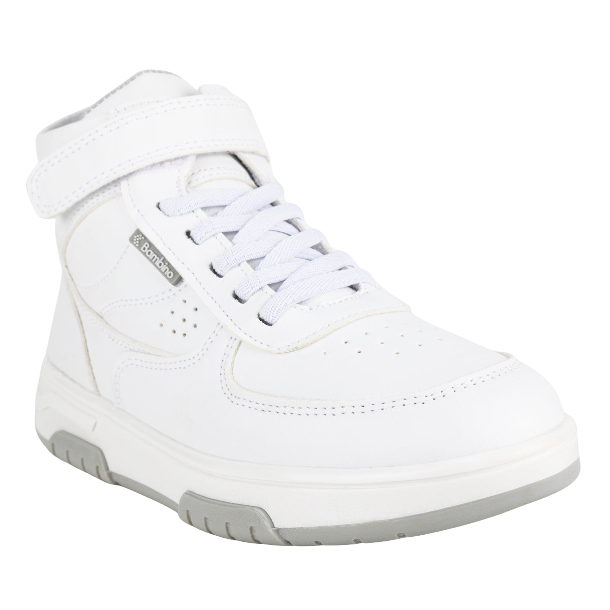 Tenis Bambino Escolar Para Niño Bota Blanco 08923