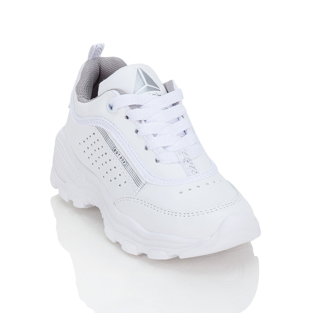 Tenis Blancos Escolar Moda Para Niña Joven Wink 01572 Wink Tenis Wink Calzado con Estilo en México