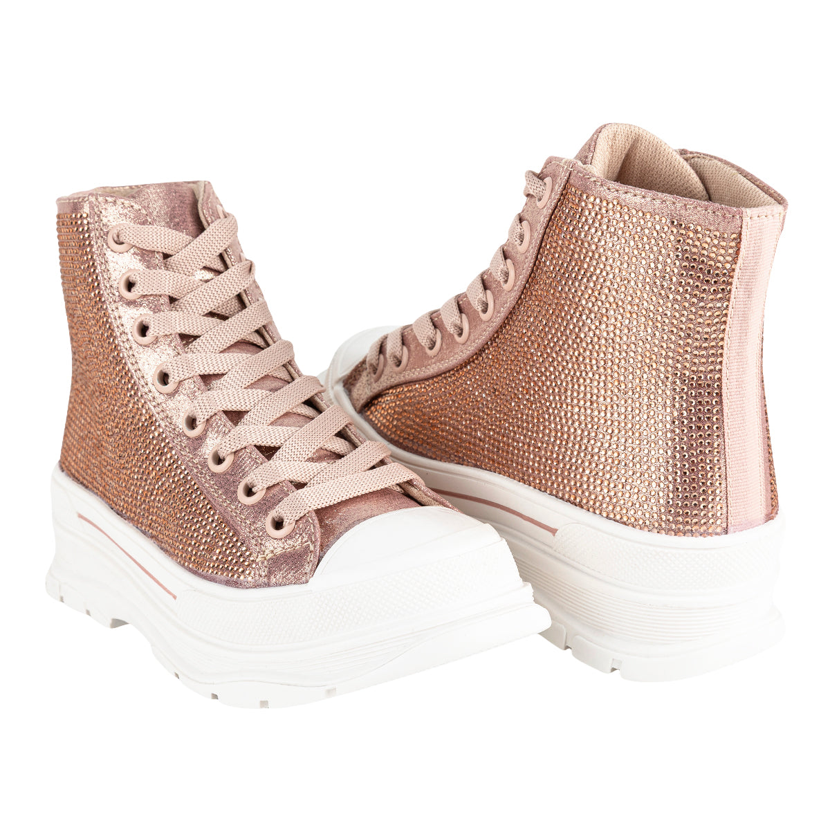 Tenis Brillo Metálico Niña Bambino 08287