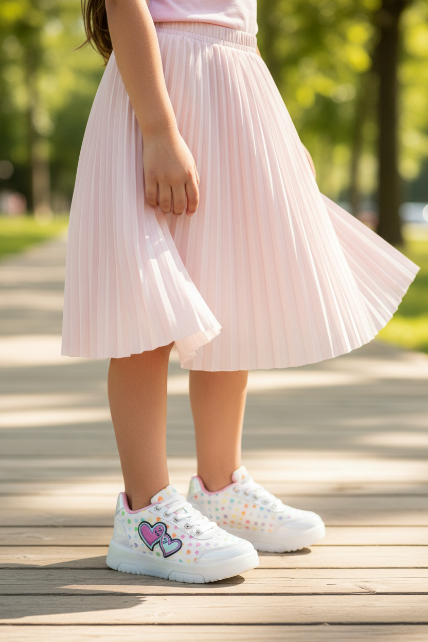 Tenis Happy Shoes Para Niña Corazón Luces Led 09061