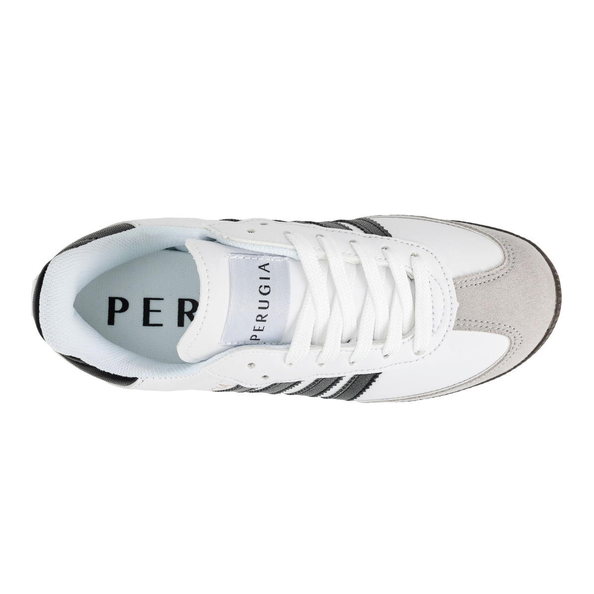 Tenis Moda Casual Para Mujer Perugia 06477/78 Blanco-Azul Perugia Tenis Perugia Calzado con Estilo en México