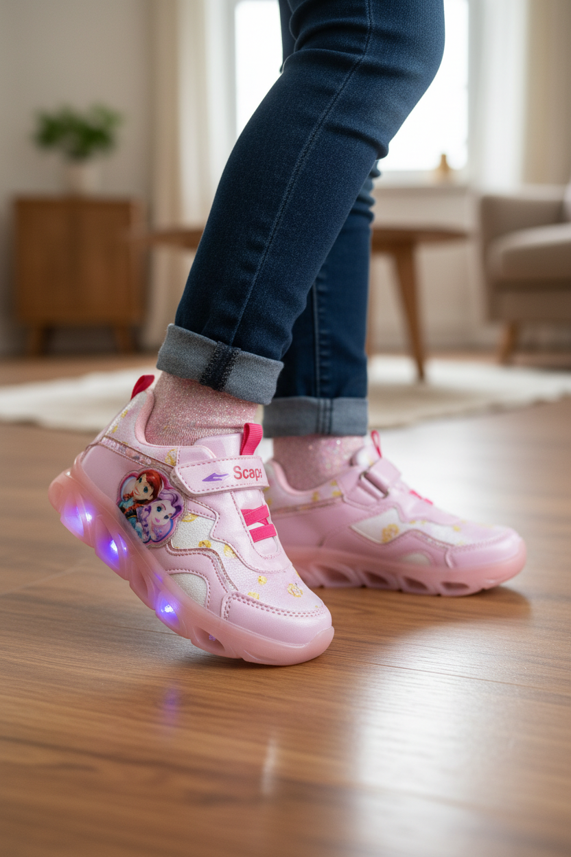 Tenis Princesa Luces Led Casual Niña Scape 08175