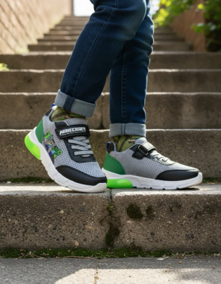 Tenis Steve-Creeper Niño Minecraft 08293