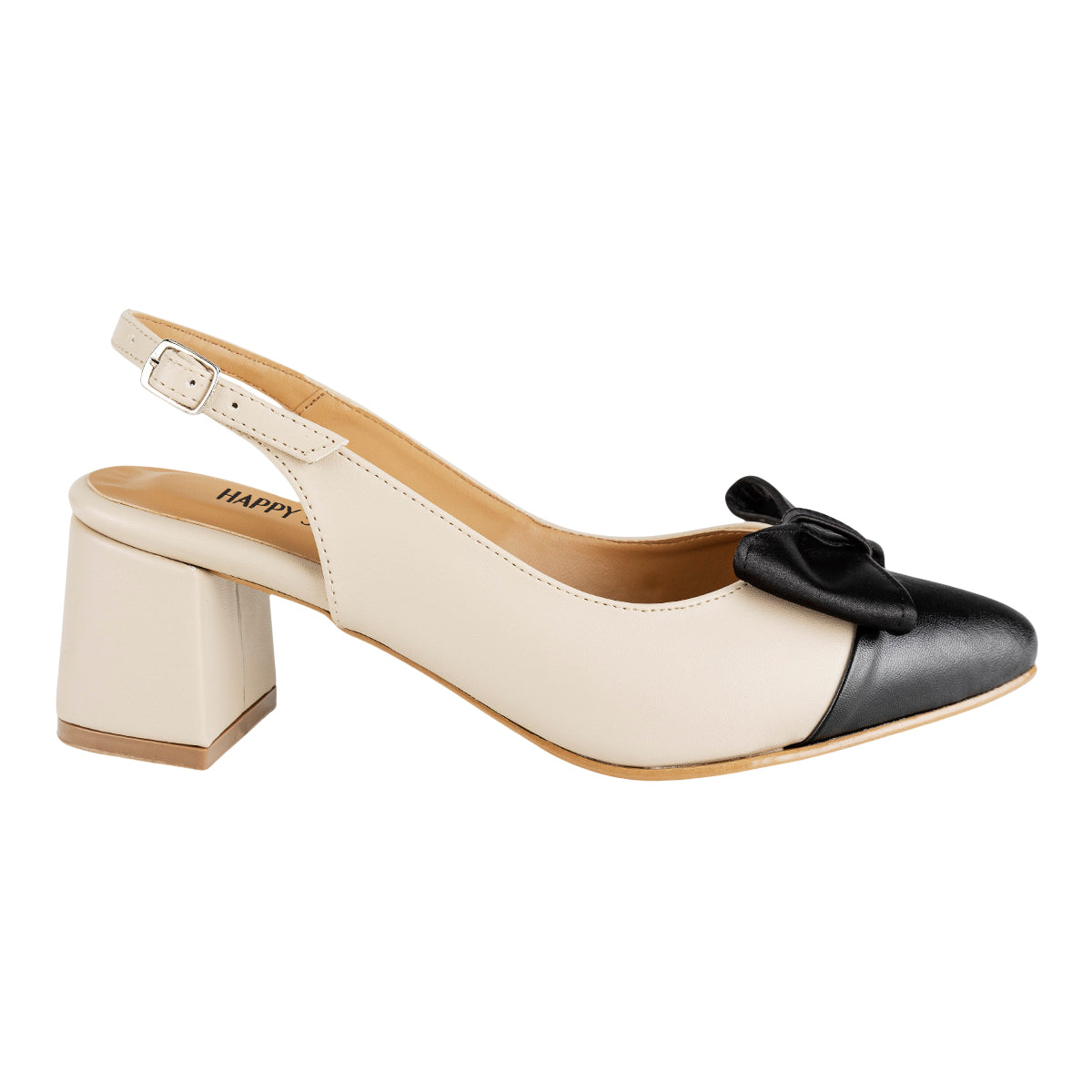 Zapatilla Happy Shoes Para Mujer Slingback Moño 08939-40