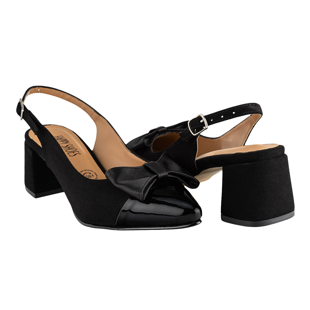 Zapatilla Happy Shoes Para Mujer Slingback Moño 08939-40
