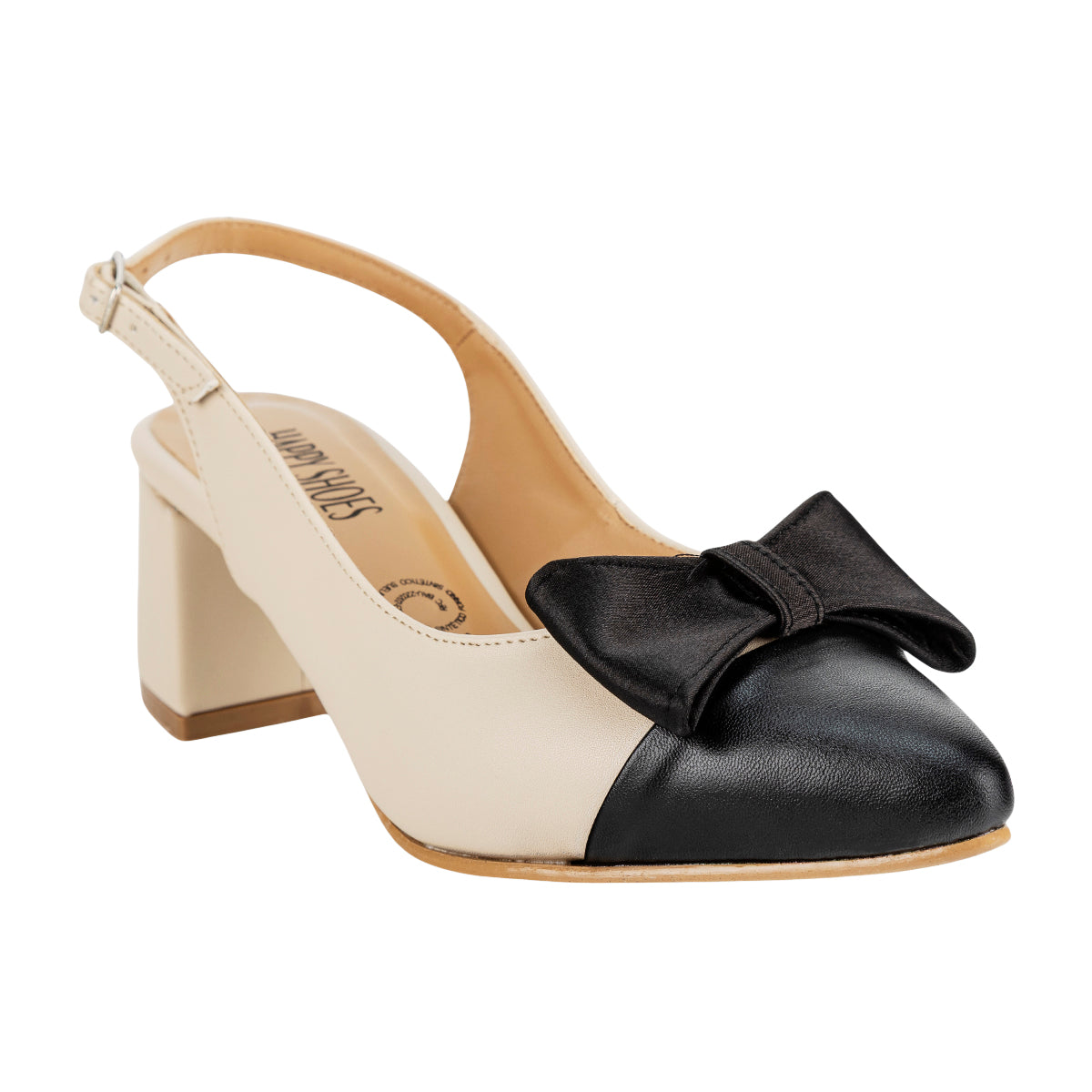Zapatilla Happy Shoes Para Mujer Slingback Moño 08939-40