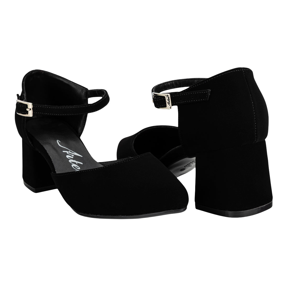 Zapatilla Tacón Grueso Para Mujer Artel 08863