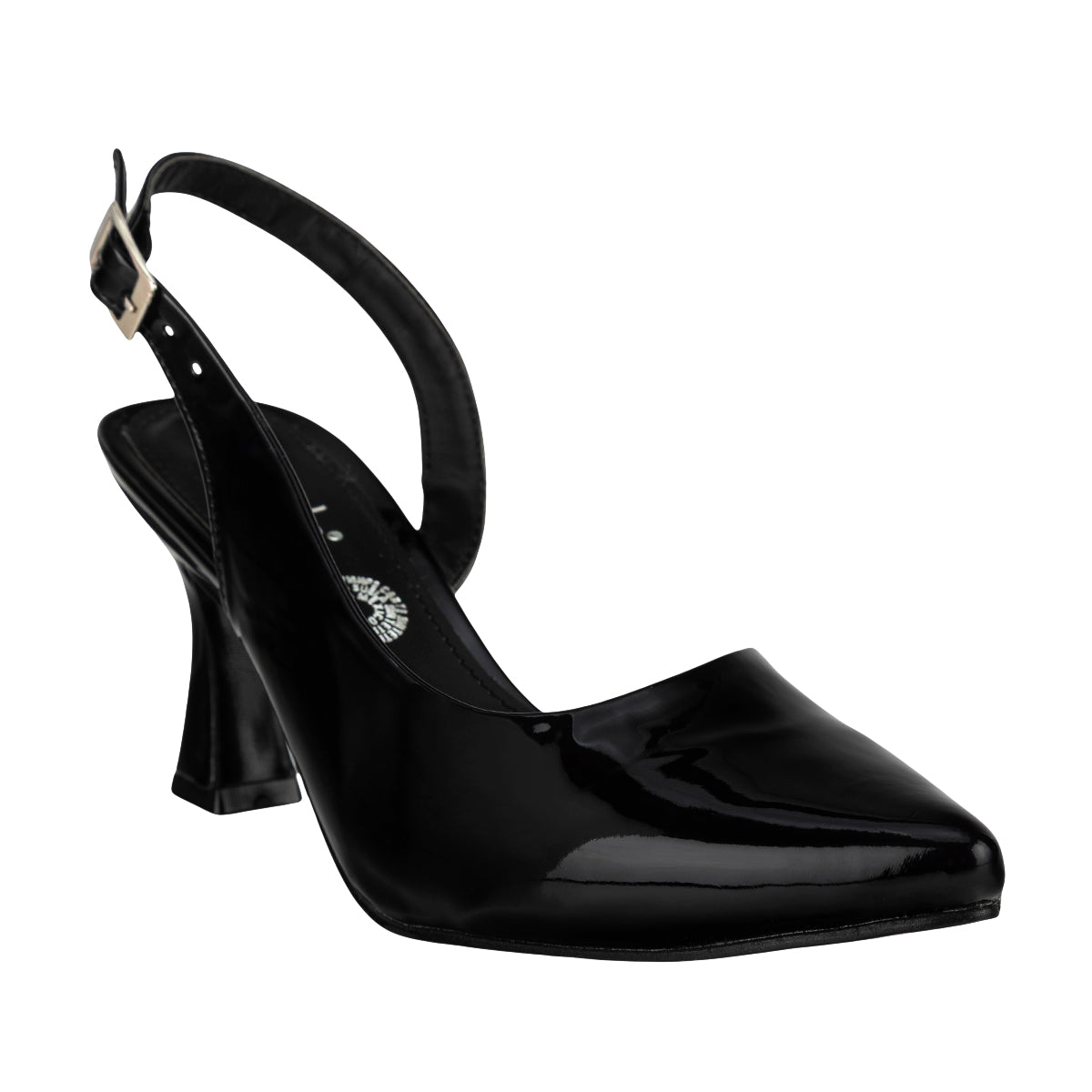 Zapatillas Slingback Tacón Acampanado Para Mujer 08989