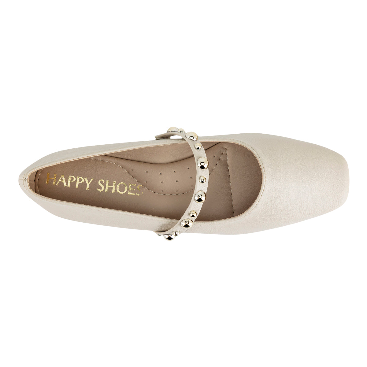 Zapato Happy Shoes Para Mujer Balerina Tachuelas 08901-02