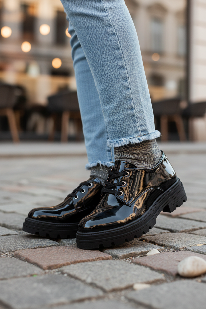 Zapato Bambino Escolar Oxford Chonky Para Niña 08800
