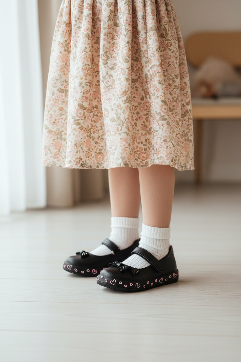 Zapato Casual Tipo Mary Jane Moño Para Niña Lucho 06532