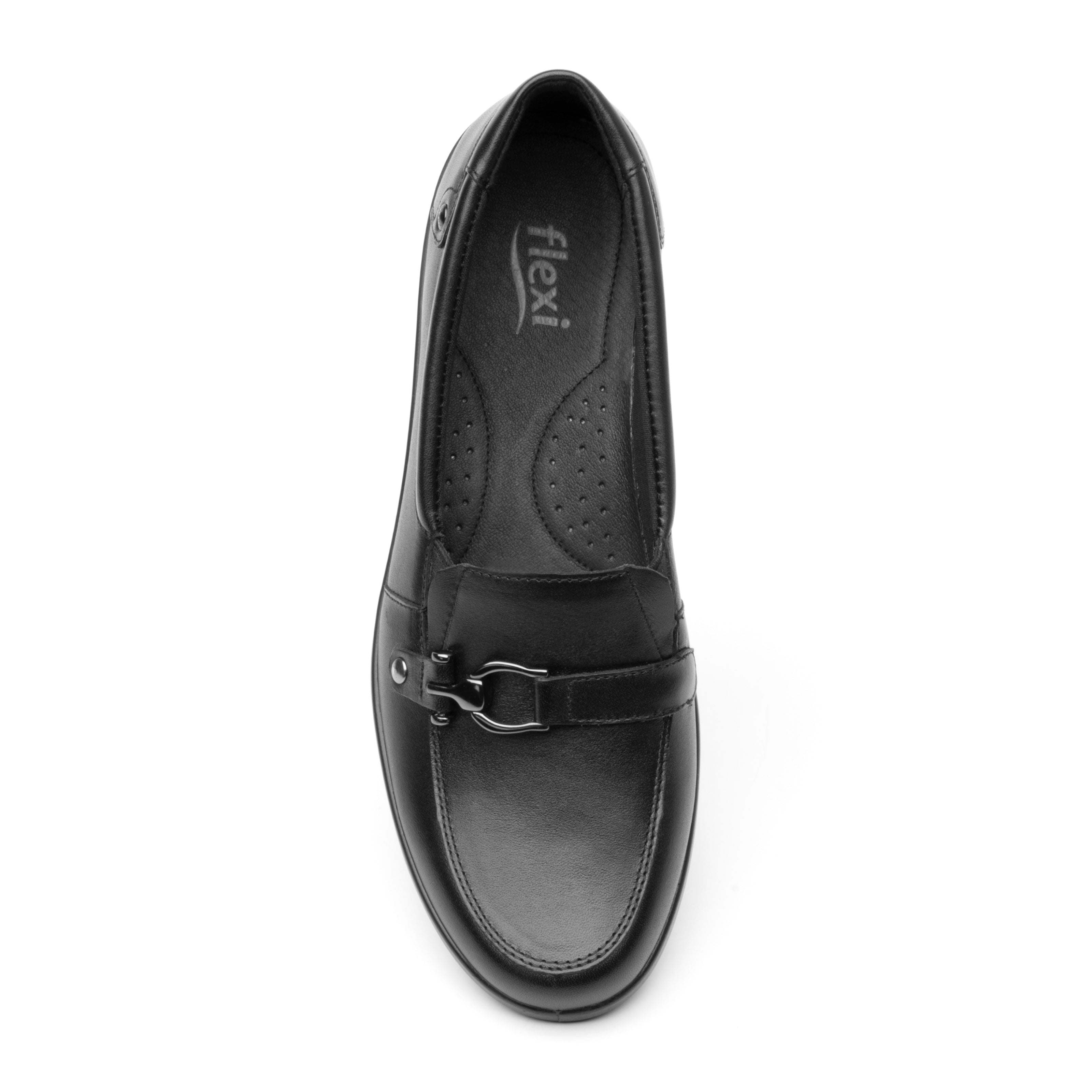 Zapato Cómodo Hebilla Negro Dama Flexi 01564