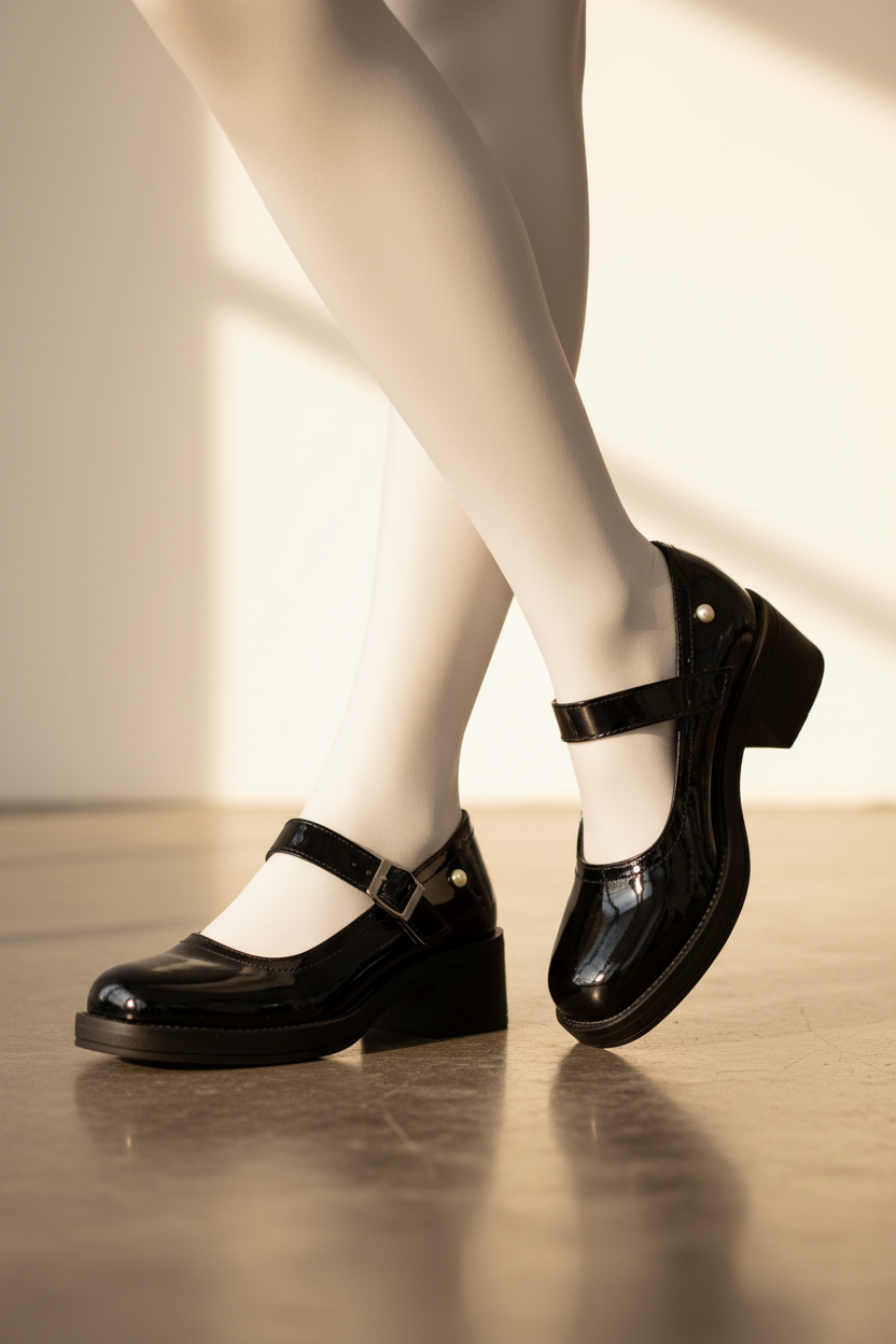 Zapato Escolar Chabelo Para Niña Junior Tacón Cuadrado 07226 Chabelo Escolar Chabelo Calzado con Estilo en México